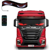 Panou afisaj Matrix LED BZRSH, flexibil, display RGB, 595x120 mm, devil eyes, ochi camion, ceas, mesaje personalizate, control aplicatie si telecomand