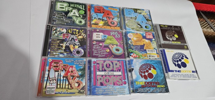CD MUZICA LOT 11 BUCATI CU CD-URI DUBLE ! BRAVO HITS , THE DOME, TOP OF THE POPS.