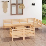 vidaXL Set mobilier de grădină, 8 piese, lemn masiv de pin 3082919