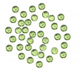 Decorațiuni verzi pentru unghii, 1 mm - strasuri rotunde &icirc;n săculeț, 60 buc