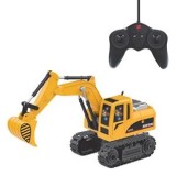 Excavator de constructii cu telecomanda, Galben, Plastic, CMCLASS