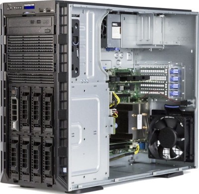 Server Refurbished Dell PowerEdge T330 Tower, 1 x Intel Quad Core Xeon E3-1220 V6 3.00 - 3.50GHz, 8GB DDR4 ECC Unbuffered, 2 x HDD 2TB SATA, CD-ROM, R foto