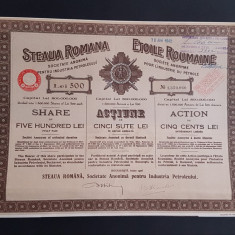 Actiune 1926 petrol Steaua romana / titlu / actiuni