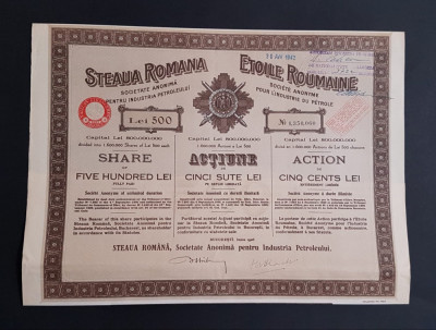 Actiune 1926 petrol Steaua romana / titlu / actiuni foto