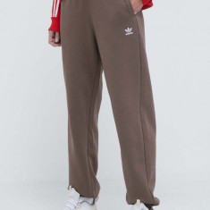 adidas Originals pantaloni de trening Essentials Fleece Joggers culoarea maro, uni, IR5974