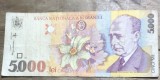 BNKRO05 Bancnota veche 1000 lei 1998 Mihai Eminescu hirtie Romania una mie lei circulata bani vechi colectie numismatica