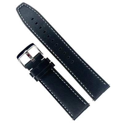 Curea ceas din piele neagra 18mm 20mm 22mm 24mm 26mm WZ434 foto