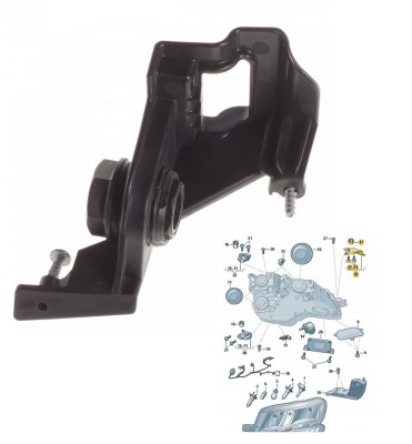 Set reparatie far SKODA KAROQ, 08.2017-04.2022; KAROQ, 02.2022-, partea stanga, original, cu suruburi de montare; lateral, foto