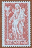 LIECHTENSTEIN-&#039;&#039;ARTA PICTURA -MADONA si PRUNCUL&#039;&#039; 1Val de 10Fr.-cota marede catalog-TIMBRU-MNH NESTAMP. -Calitate EXTRA, Nestampilat