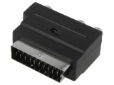 Adaptor Goobay RCA x3 la SCART negru 50122 - Conector audio-video