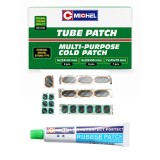 Set 19 petice vulcanizare pentru camere de aer + adeziv 20 ml Michel