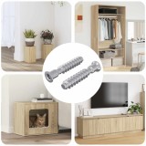 vidaXL Șurub cu capac 2 pcs Argintiu M7 x 40 mm Oțel 864379