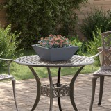 Ghiveci Antracit Patrat 40x40x15 cm Plastic Interior/Exterior vidaXL