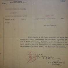 1946 Adresa semnată Ștefan Voitec, Ministrul Educ. Naționale, Guvernul Groza