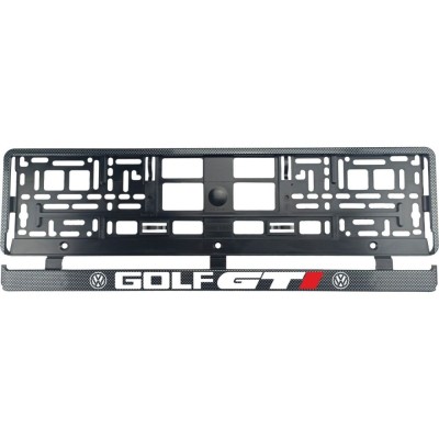 Set 2 bucati, suport numar inmatriculare carbon VW Golf GTI foto