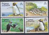 DB1 Tristan da Cunha 1974 Fauna Pasari Pinguini 4 v. MNH, Nestampilat
