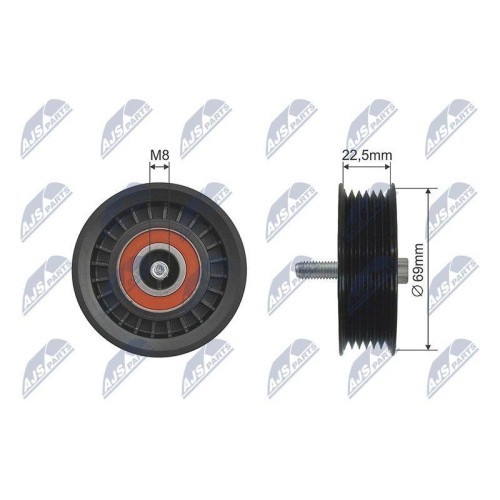 Rola intinzator curea transmisie Mercedes C, C T-Model, C T-Model, C, C, Cls, Cls Shooting Brake, E, E 3.0-3.5h 06.08-, 500279