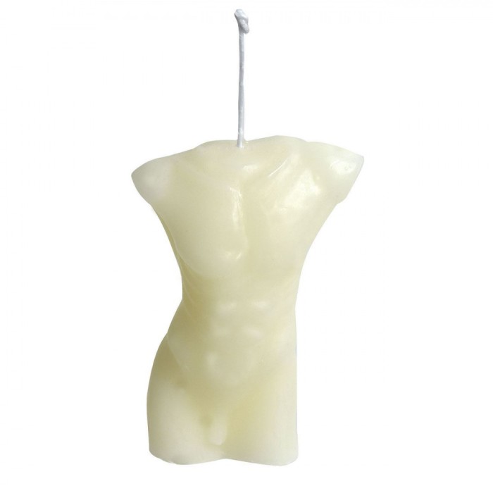 Lum&acirc;nare Parafină, Model Corp Bărbat, Culoare Ecru, Dimensiuni 9x5x12cm