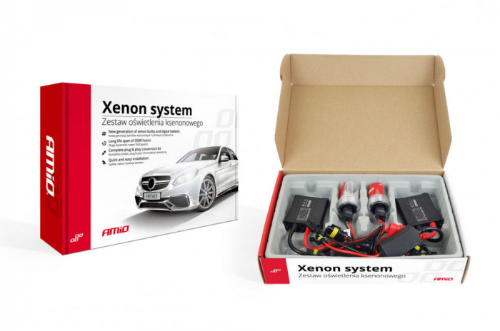Kit XENON AC model SLIM, compatibil H8, H9, H11, 35W, 9-16V, 4300K, destinat