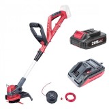 Motocoasa, trimmer, pentru tuns iarba, electric, cu acumulator 2 Ah, incarcator 20V Li-ion, maner telescopic, 24 cm, Worcraft