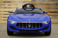 Masinuta Maserati Alfieri 12V cu LED ROTI si INTETRIOR, Volan ASISTAT #Albastru foto
