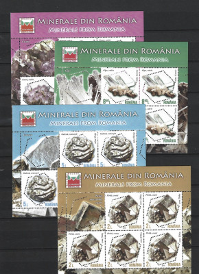 ROMANIA 2018 - MINERALE DIN ROMANIA, MINICOLI, MNH - LP 2200 foto