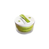 Recipient din plastic pentru uscarea salatei, verde-alb Kinghoff, cu maner, paste