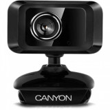 Camera web Canyon CNE-CWC1 , HD 1.3 MP , Snapshot , Microfon , Negru