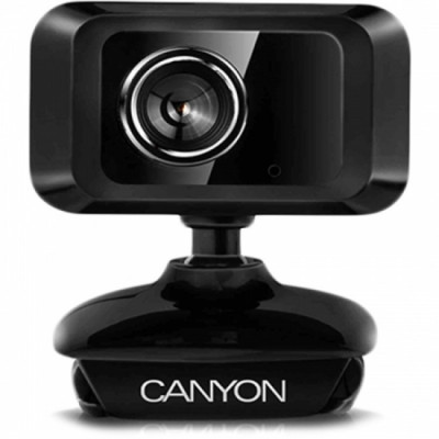 Camera web Canyon CNE-CWC1 , HD 1.3 MP , Snapshot , Microfon , Negru foto