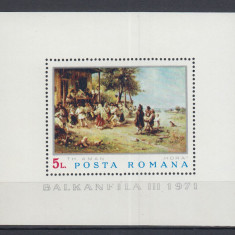 Romania 1971 - Balkanfila, colita dantelata nestampilata, MNH - LP 766