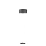 Lampadar Ayania, textil/metal, gri grafit/negru, 150 x 30 x 30 cm