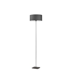 Lampadar Ayania, textil/metal, gri grafit/negru, 150 x 30 x 30 cm