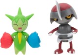Set 2 figurine - Pokemon: Roselia &amp; Pawniard | Jazwares