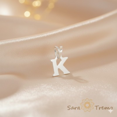 Pandantiv initiala Litera K din argint foto