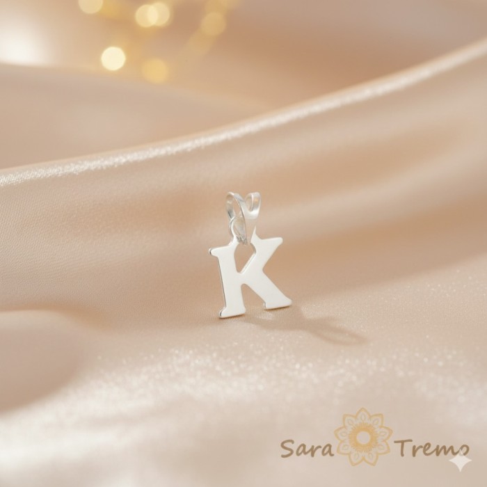Pandantiv initiala Litera K din argint