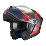Cumpara ieftin Casca modulabila MT Atom 2 SV Dexter B15 rosu/albastru lucios (ochelari soare integrati) tip viziera: MT-V-35 XS (53/54cm)