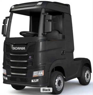 Camion electric pentru copii SCANIA R-SERIES 4x4 180W 12V 14Ah PREMIUM, culoare neagra foto