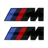 Set 2 Embleme ABS Aripa Logo M Performance Negru Lucios