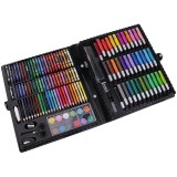 Cumpara ieftin Set pictura si desen pentru copii, 150 piese, creioane, pasteluri, acuarele, carioci si accesorii, trusa depozitare usoara, multicolor