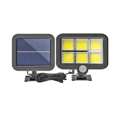 Proiector LED cu panou solar, 40W, senzor de miscare foto