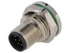 Conector M12 Tată BULGIN IP67, 8 Pini, 30V 2A, Montare Panou