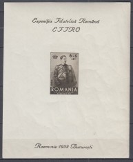 ROMANIA 1932 LP 101 EFIRO COLITA NEDANTELATA MNH