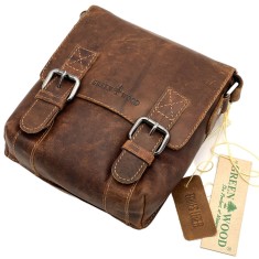 Borseta piele barbati Maro de Umar GreenWood&reg; - Calitate Superioara, Dimensiuni: 18 x 18 x 6 cm