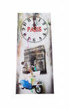 Cumpara ieftin Ceas de perete, Paris Arcul de Triumf, Canvas, 55 cm, JFZ2742