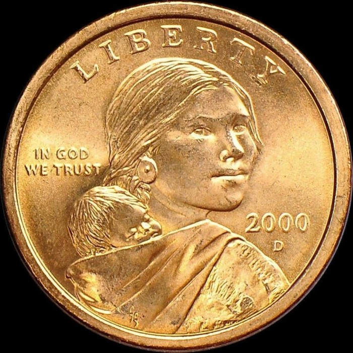 !!! SUA - 1 DOLAR 2000 D , SAGAKAWEA - KM 310 - XF+