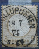 1872 GERMANIA 5Gr. STAMPILAT, SCUT MARE