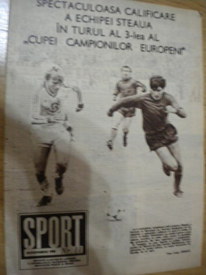 Revista Sport (nr.11, noiembrie 1985)-Steaua Bucuresi, calificata in turul 3 CCE foto