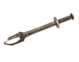 CLEȘTE MECANIC VINTAGE PENTRU CUBURI DE ZAHĂR DIN METAL ARGINTAT