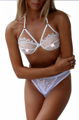 B294-2 Set lenjerie sexy cu sutien din dantela foto