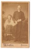 4776 - CRAIOVA, Father with little Girl - CDV old Photo ( 10,5/6,5 cm )